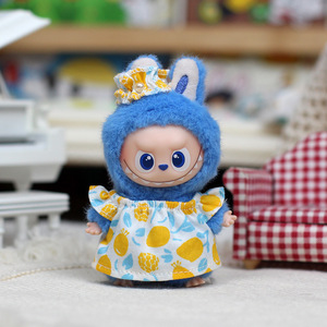 Fourth Generation Mini Labubu Doll Clothes 10cm Outfit Floral Dress For Collectible <b>Vinyl</b> Keychain Blind <b>Box</b> - Product Image 4