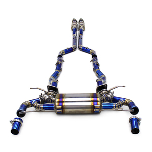 Sistema di Scarico con Valvola a Vuoto per <span class=keywords><strong>Aston</strong></span> Martin <span class=keywords><strong>DB9</strong></span> V12 6.0L 2004-2017, Silenziatore Catback in Titanio - Product Image 1