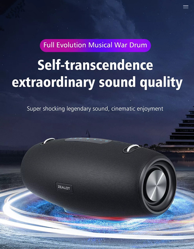 Best Selling Product Ipx5 Waterproof Audio Speaker 60w Portable Audio Speaker Powerful Wireless Speaker Zealot S67 · image 2