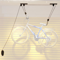 Poulie de garage motorisée pour vélo Système de suspension au plafond Crochet de rangement pour palan à vélo Système de levage Racks
