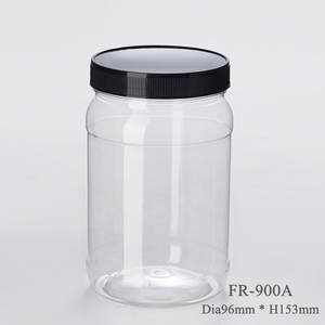 Pot en plastique transparent de qualité alimentaire 1000 ml 750 ml 500 ml 250 ml pour biscuits, bonbons, beurre de cacahuète, <span class=keywords><strong>miel</strong></span>, confitures - Product Image 2