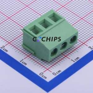 WJ500V-5.08-3P Screw Terminal Block Through hole Component (THT),P=5.08mm Connector 1x3P 5.08mm Green Through Hole - Product Image 1
