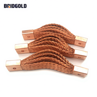 Connecteur en cuivre tressé pour batterie, 400A, sangle de mise à la terre flexible en cuivre étamé, fil en cuivre tressé
