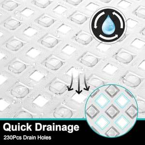 Extra Long Clear Antiderrapante Banheira <span class=keywords><strong>Mat</strong></span> para Banheiro Anti Slip White Pvc Rubber <span class=keywords><strong>Bath</strong></span> <span class=keywords><strong>Mat</strong></span> com Ventosa - Product Image 5