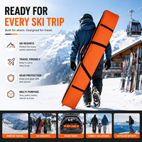 Sac de ski imperméable personnalisé, sac de voyage pour ski robuste, sac de rangement pour snowboard à longueur réglable, fabricant OEM ODM