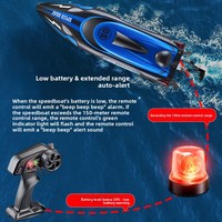 Bateau télécommandé rapide pour jeux aquatiques, 25 km/h, étanche, contrôle intégral, navigation nocturne colorée
