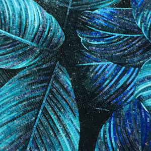 ภาพลายดอกไม้ป่าฝนเขตร้อนแบบตัดด้วยมือ,ภาพหยกน้ำแข็งกระเบื้องโมเสคติดผนังแบบอาร์ตตกแต่งบ้าน - Product Image 3