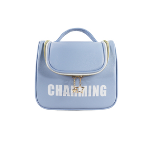 Sacs à cosmétiques, étuis, pochettes avec fermeture à glissière, boîte de rangement pour maquillage, boîte de rangement de luxe pour femmes, grande capacité, portable, en cuir PU - Product Image 1