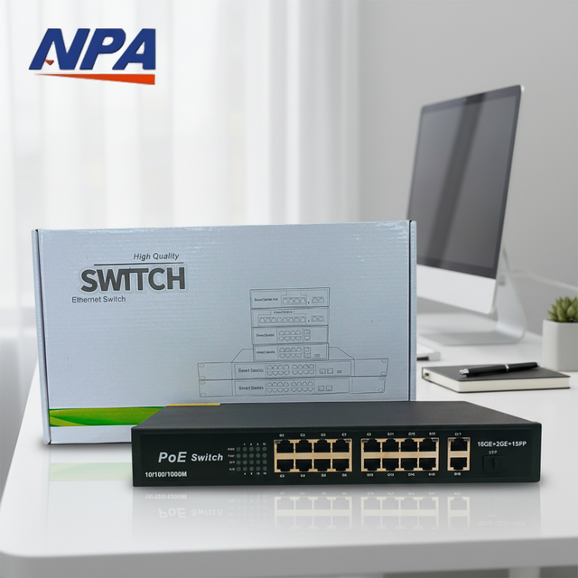 All Port Gigabit 16 Port Poe Switch with 2 Gigabit Uplink and 1SFP Port Network Vlan Switch Unmanaged 1000Mbps