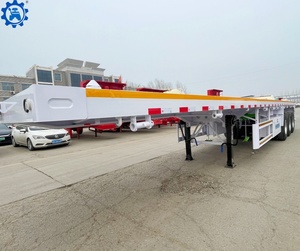 รถพ่วงพื้นเรียบสำหรับขนส่งตู้คอนเทนเนอร์เหล็กขนาด 20 ฟุต 40 ฟุต 3 เพลา จากผู้ผลิตจีน มีขาย - Product Image 3