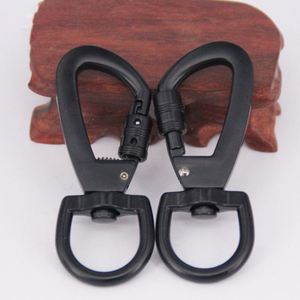Custom Logo Aluminum Swivel Carabiner Clip Rotating D Ring Keychain Snap <b>Hook</b> for Promotional Activities - Product Image 5