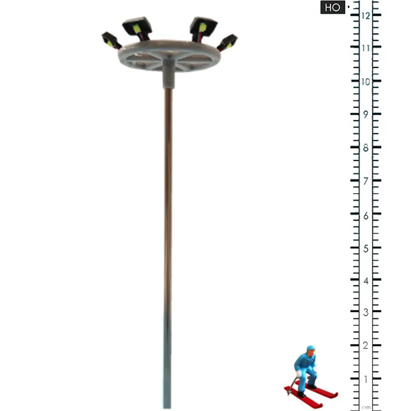 1:87 HO 100 весы 3V 12V светодиодные фонари таблица песка здания спортивные тканая квадратная декоративная лампа для Модель поезда железнодорожный раскладка клавиатуры