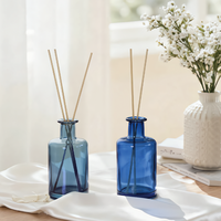 Diffuseur de roseaux carré de luxe personnalisable, écologique, sans plomb, artisanal, sans alcool, en bouteilles de verre, disponible en plusieurs couleurs