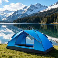 Tenda Pop Up Instan Mudah Dipasang untuk 1-2 Orang, Tahan Air, untuk Perjalanan, Hiking, dan Kemah Lapangan
