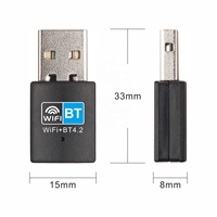 Adaptateur USB WIFI et Bluetooth 4.2 Deux en Un RTL8723DU 150Mbps, Carte Réseau sans Fil USB et Dongle Combo WIFI BT 4.2 pour Ordinateur