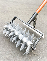Nouveau jardin desserrer le sol aérateur de pelouse chaume scarificateur râteau rouleau cultivateur