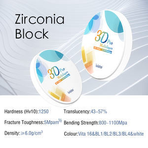 Vente directe IVISTA 3D Pro, bloc <span class=keywords><strong>en</strong></span> céramique de zircone multicouche haute dureté, résistance à la flexion 800-1100MPa, pour <span class=keywords><strong>couronne</strong></span> <span class=keywords><strong>dentaire</strong></span> - Product Image 5