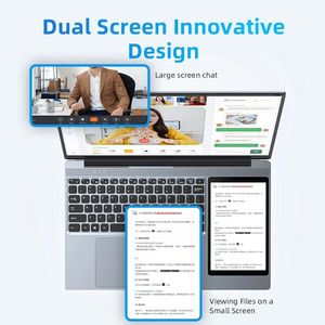 OEM Logo 15,6 "+ 7" Intel N100 Procesador DDR4 8/16/32GB <span class=keywords><strong>Notebook</strong></span> Dual Laptop Pantalla Huella digital 512GB SSD para negocios en casa - Product Image 6