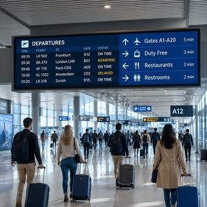 Pantalla LCD de Barra Estirada de 32, 43 y 50 Pulgadas, Tablero de Señalización Digital con Tasa de Cambio para Bancos y Centros de Servicios Financieros - Product Image 1