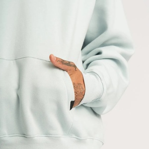 Sweat à capuche pour homme en molleton épais, coupe oversize à épaules tombantes, sans cordons, technique de broderie, imprimé personnalisé - Product Image 6