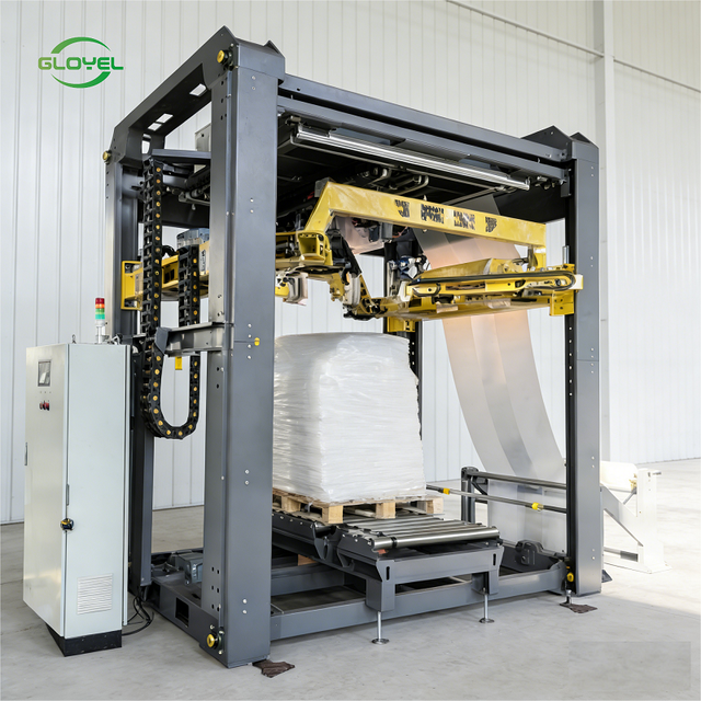 Electric Intelligent Automatic Cold Stretching Film Pallet Wrapping Machine for Food & Beverage Energy Saving