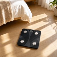 Balance connectée intelligente avec analyseur de graisse corporelle et écran LCD, capacité 180 kg, mesure du poids et de la graisse – Meilleures ventes