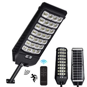 Ультра яркий уличный фонарь на солнечной батарее, широкоугольный датчик движения, парковочная площадка, уличный светильник на открытом воздухе для дома и освещения на солнечной батарее, 400 Вт - Product Image 1