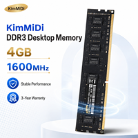 Module de mémoire RAM DDR3 4 Go 1600 MHz ECC/REG ECC Kim MiDi pour ordinateur de bureau PC3-12800 240PIN DIMM, mise à niveau stable du système informatique pour le jeu
