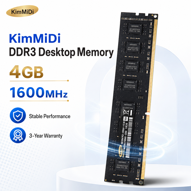 Kim MiDi Desktop RAM DDR3 4GB 1600MHz ECC Memory Module PC3-12800 240PIN DIMM PC Computer System Upgrade Stable Gaming