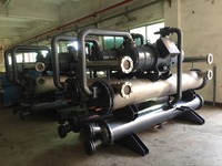 Refroidisseur industriel à vis Naser 160HP, double compresseurs, réfrigérant R-410A, pompe à aubes, refroidissement par eau, système de refroidissement haute efficacité