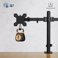 Support de moniteur double écran One Mu, direct usine, réglage en hauteur, inclinaison à 90°, construction en acier laminé à froid, best-seller