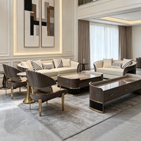 Canapé en cuir italien de luxe léger, meubles sur mesure haut de gamme pour villa, salon de luxe, grand appartement, armoire complète pour toute la maison
