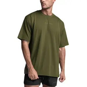 YJL stile americano sport estivi a maniche corte ampia girocollo T-Shirt da uomo solida suda traspirante T-Shirt da uomo