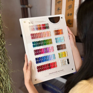 Ensemble de vernis à ongles en gel UV 102 couleurs, gel à ongles qui s'enlève en les trempant, avec panneau d'affichage pour salon professionnel - Product Image 4