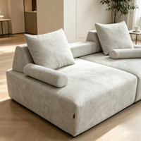 Canapé modulaire en forme de L à compression sous vide moderne avec combinaison libre pour salon