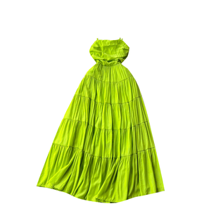 Vestido de Playa Retro de Verano para Mujer, Estilo Halter, Espalda Descubierta, Transpirable, Estampado Sólido, Ajustado - Product Image 5