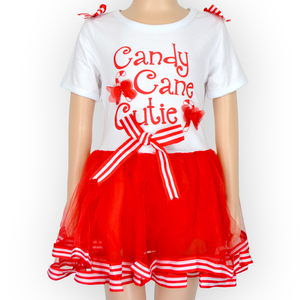 Vestido de Ballet Personalizado con Diseño de Bastón de Caramelo Navideño para Bebés Niñas, Hermosas Faldas de Ballet, Ropa de Danza - Product Image 5