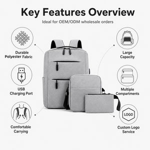 <span class=keywords><strong>Sac</strong></span> à dos pour <span class=keywords><strong>ordinateur</strong></span> portable, ensemble de 3 pièces, cadeau d'affaires, <span class=keywords><strong>sac</strong></span> pour <span class=keywords><strong>ordinateur</strong></span> de couleur unie, <span class=keywords><strong>sac</strong></span> pour <span class=keywords><strong>ordinateur</strong></span> portable minimaliste avec pochette <span class=keywords><strong>bandoulière</strong></span> - Product Image 5
