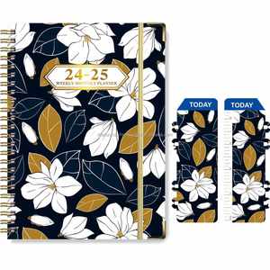 2024 Luxury Spiral Planner Hardcover Leather/PP A5 Office Notebook Journals Agenda <b>Diary</b> <b>Custom</b> Logo Notepad for Teachers - Product Image 4