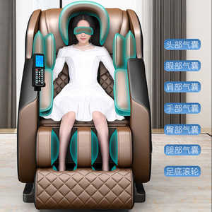 Home Massage <b>Chair</b> Full Body <b>Zero</b> <b>Gravity</b> Dual Track Electric Massage <b>Chair</b> Railless One Piece Molding Blue - Product Image 2