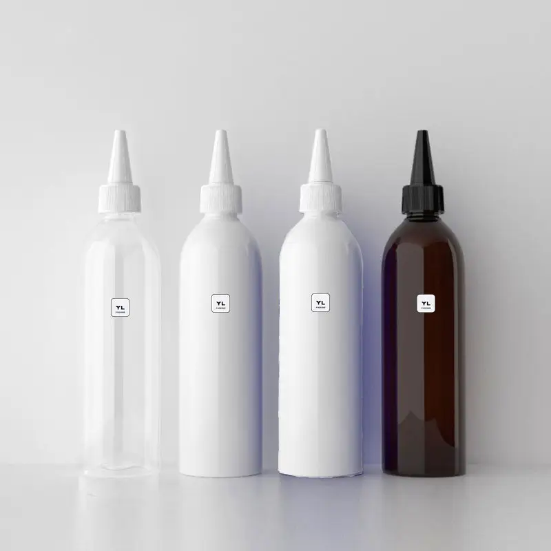Пустая прозрачная белая ПЭТ пластиковая бутылка-Пипетка для масла для волос, 30 мл, 50 мл, 100 мл, 150 мл, 250 мл, с закрученной крышкой