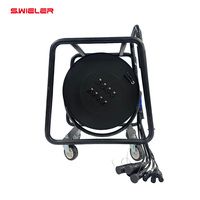 Câble Serpent Ethercon RJ45 Cat6 XLR Audio sur Bobine Métallique pour Scène, 4/8 Canaux, 30/50/80 Mètres
