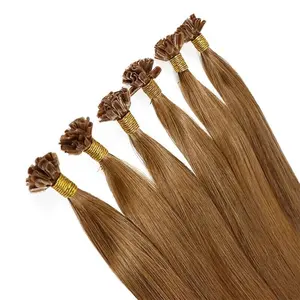 Commercio all'ingrosso italiano cheratina colla Bond U tip Hair Extensions capelli umani Double Drawn Remy cheratina Hair Extensions