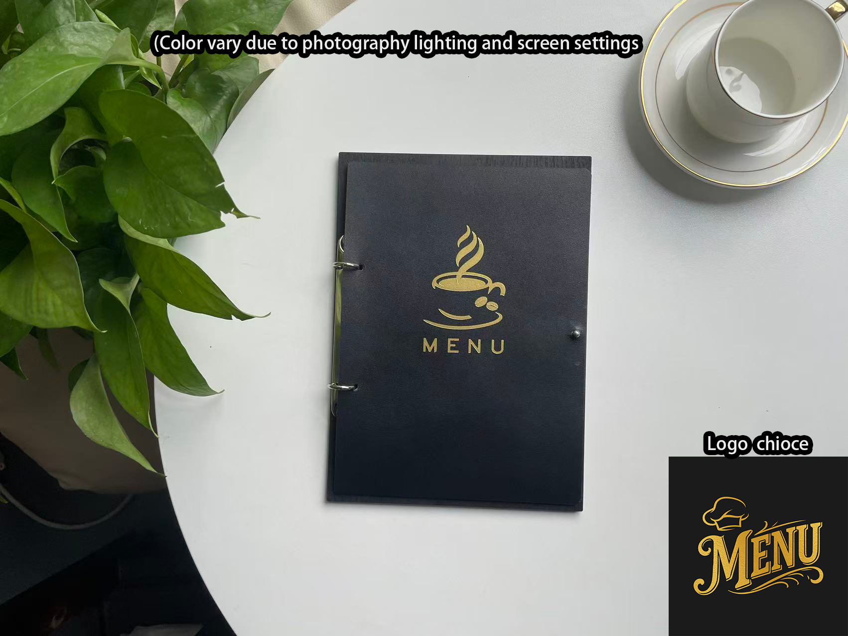 Logo del menu in legno nero3