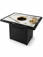 Système d'extraction à aspiration descendante pour la purification de l'air, table de barbecue professionnelle pour magasin, fabriqué par Ji Lu Source Factory
