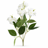 Fleur artificielle élégante en soie au toucher réel, jasmin blanc multi-fleurs, pour décoration de mariage et de maison, arrangement floral, centre de table