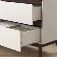 Meuble à tiroirs en bois blanc à 6 tiroirs pour salon moderne