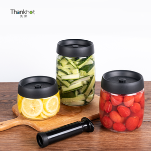 Juego de Recipientes Herméticos para Almacenamiento de Alimentos al Vacío Vacare Wholesale, Coloridos, para Cocina, 400 ml/800 ml/1200 ml, Diseño Desmontable, Botellas de Vidrio - Product Image 4