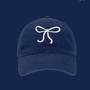 Nouvelle casquette de baseball rétro en jean délavé pour femme, à large bord avec nœud, protection solaire pour l'extérieur, vente en gros - Product Image 2