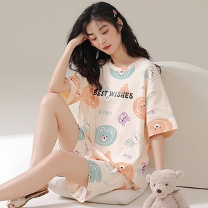 Pigiama Carino da Donna a Maniche Corte, Camicia da Notte, Set Pigiama per Ragazze - Product Image 4